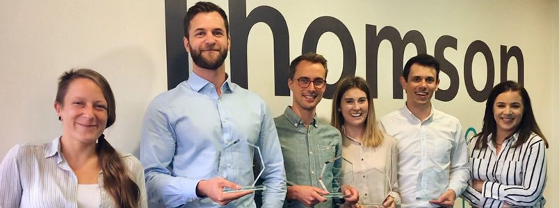 Mentored staff members at Thomson pose for a photo after completing the company's Learning and Development Programme © Mirka Orsagova / Thomsonec.com