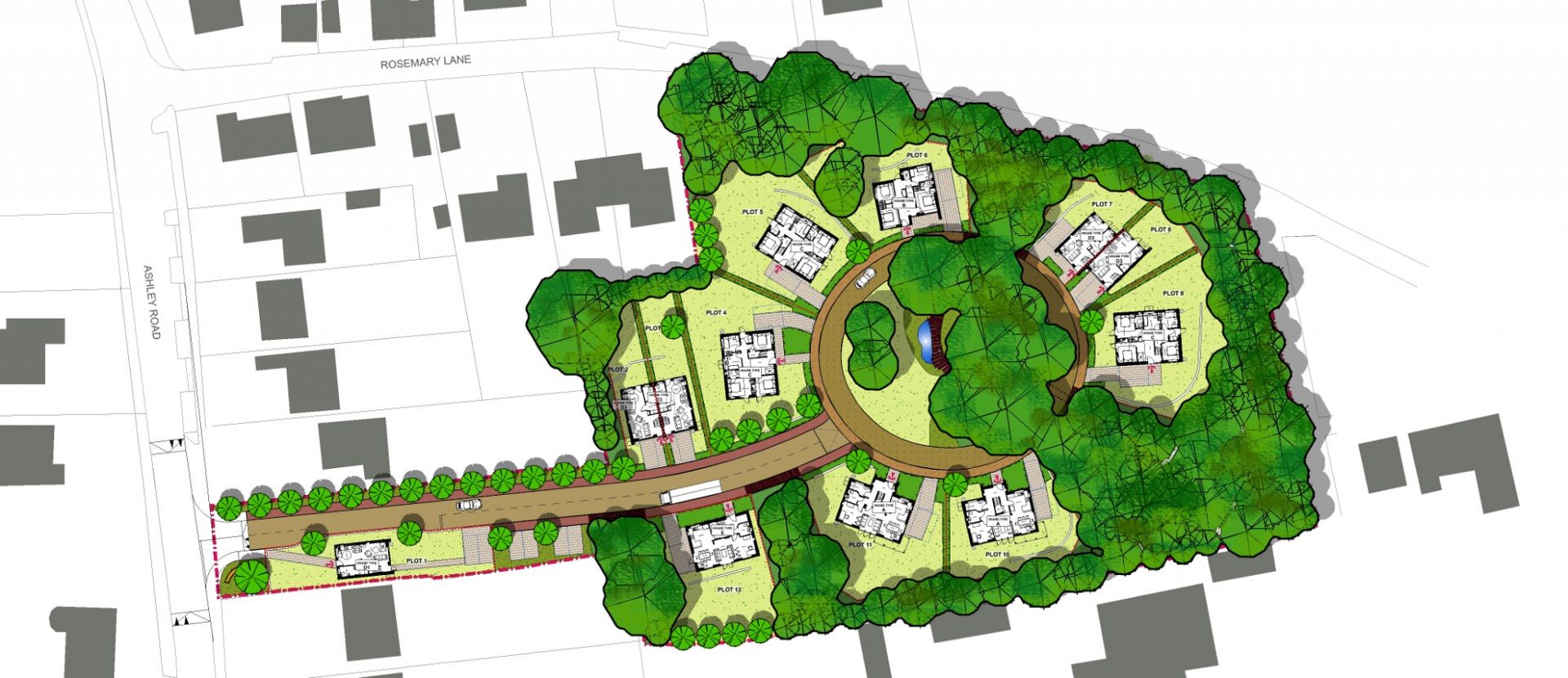 Landscape architecture, eco-homes development