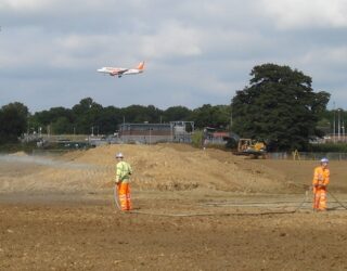 Soft landscaping works, Gatwick Airport flood alleviation scheme