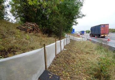 Great crested newt mitigation works, M1