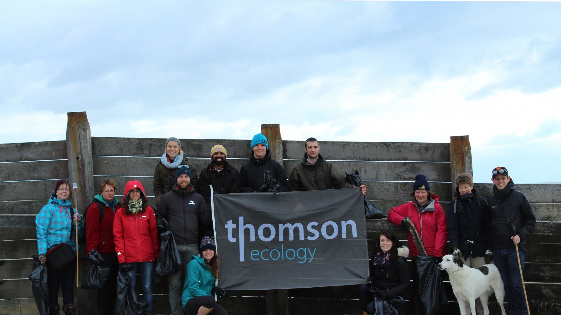 Beach clean for the Thomson Team