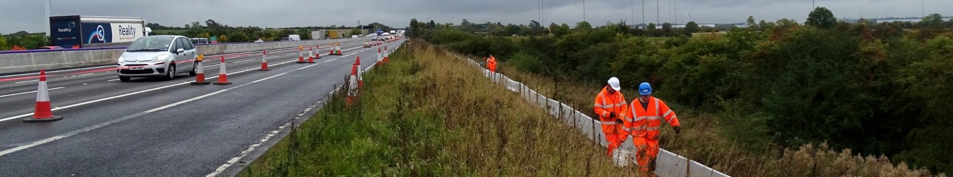 Great crested newt mitigation works, M1 1