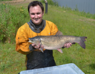 Fish stock assessment of industrial site pond 1