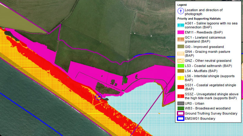Mapping from aerial imagery of coastline in the South West of England © Thomson Environmental Consultants